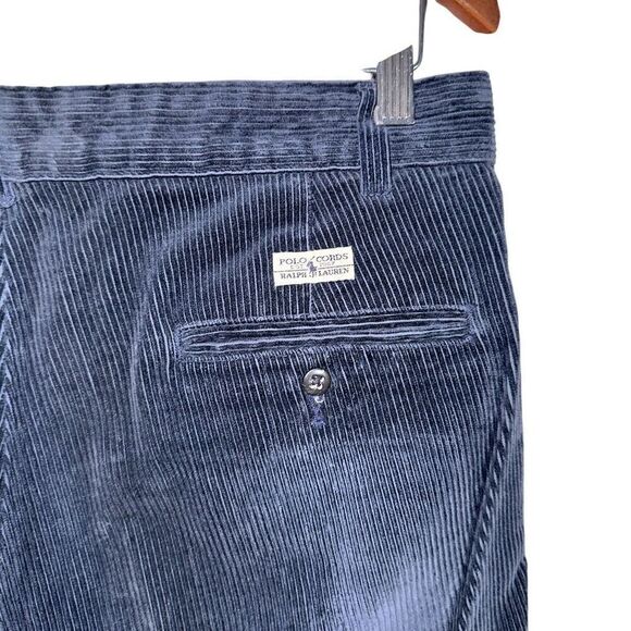 80s Polo Ralph Lauren Nautical Navy Polo Cords Size 32 - Picture 8 of 12